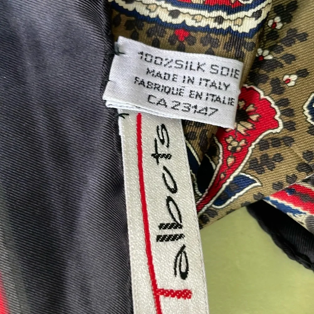 Vintage multicolored Talbots silk scarf